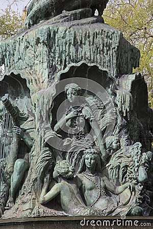 Fountain of Molin, Kingâ€™s Garden, Stockholm Stock Photo